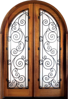 Charleston Ansonborough 138x200 - Wood Doors with Iron Grilles